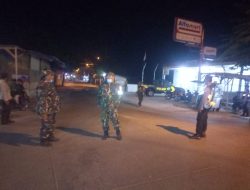 Babinsa Bersama Polsek Pebayuran Serta Komponen Pendukung Gencarkan Patroli Malam Jelang Nataru